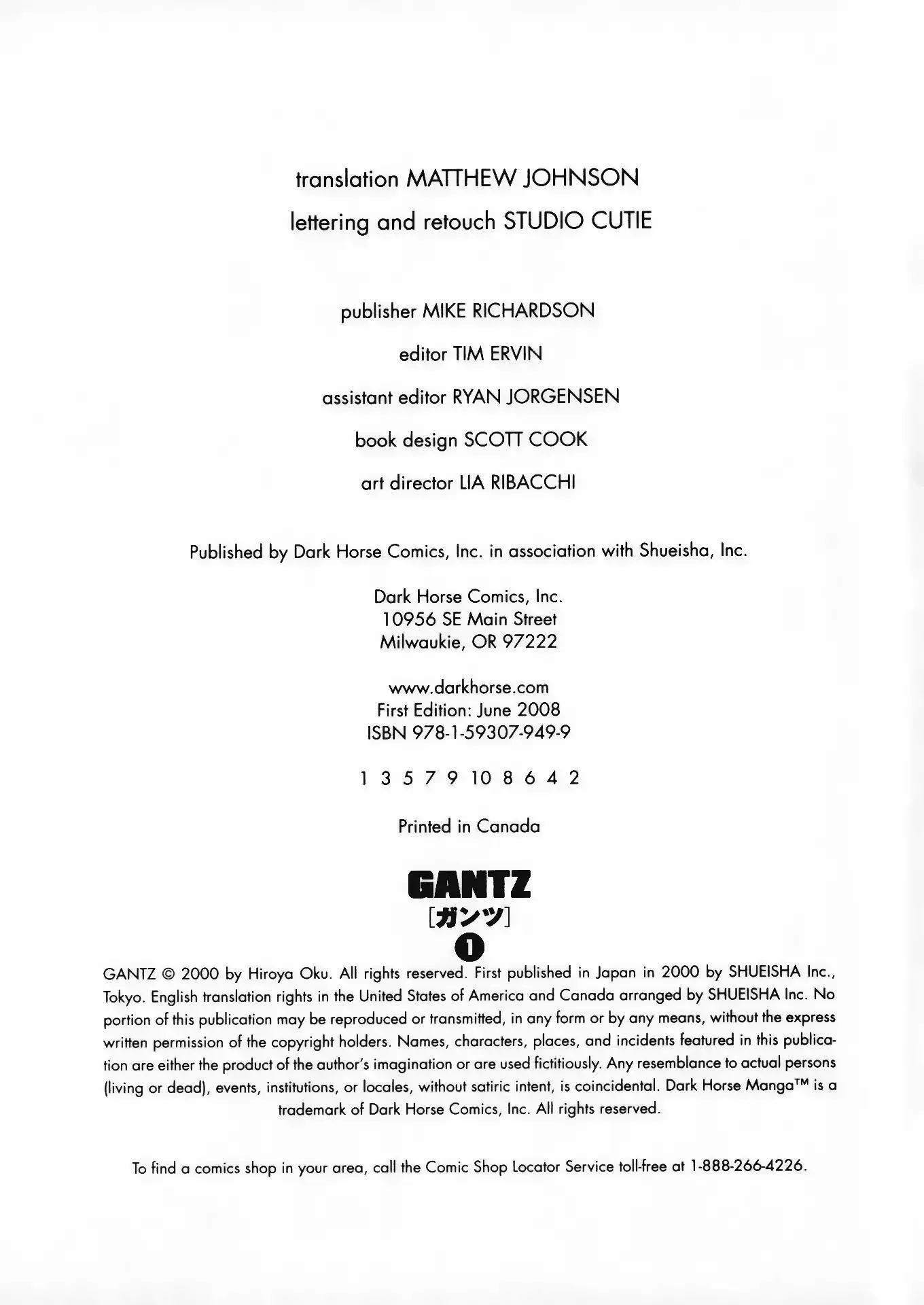 Read Gantz Manga Online