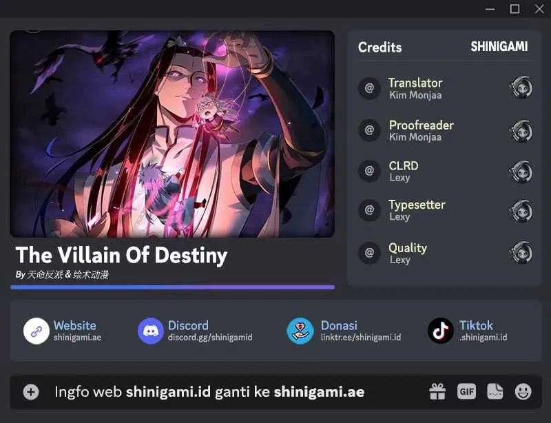 Read The Villain Of Destiny ID Manga Online